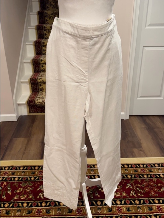 Chico's Pants - Chico's Linen-Blend Straight Leg Pants
